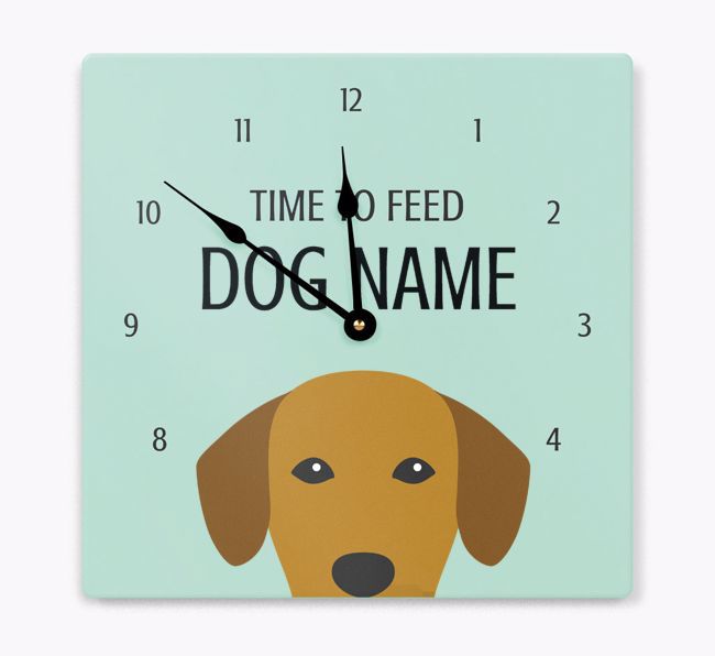 Time To Feed: Personalized {breedFullName} Wall Clock